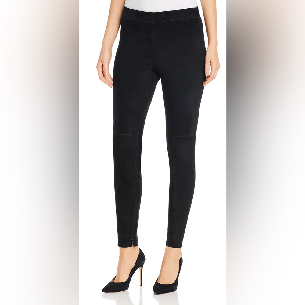 Elie Tahari Women's faux suede Skinny Pants/leggings,- Navy Blue